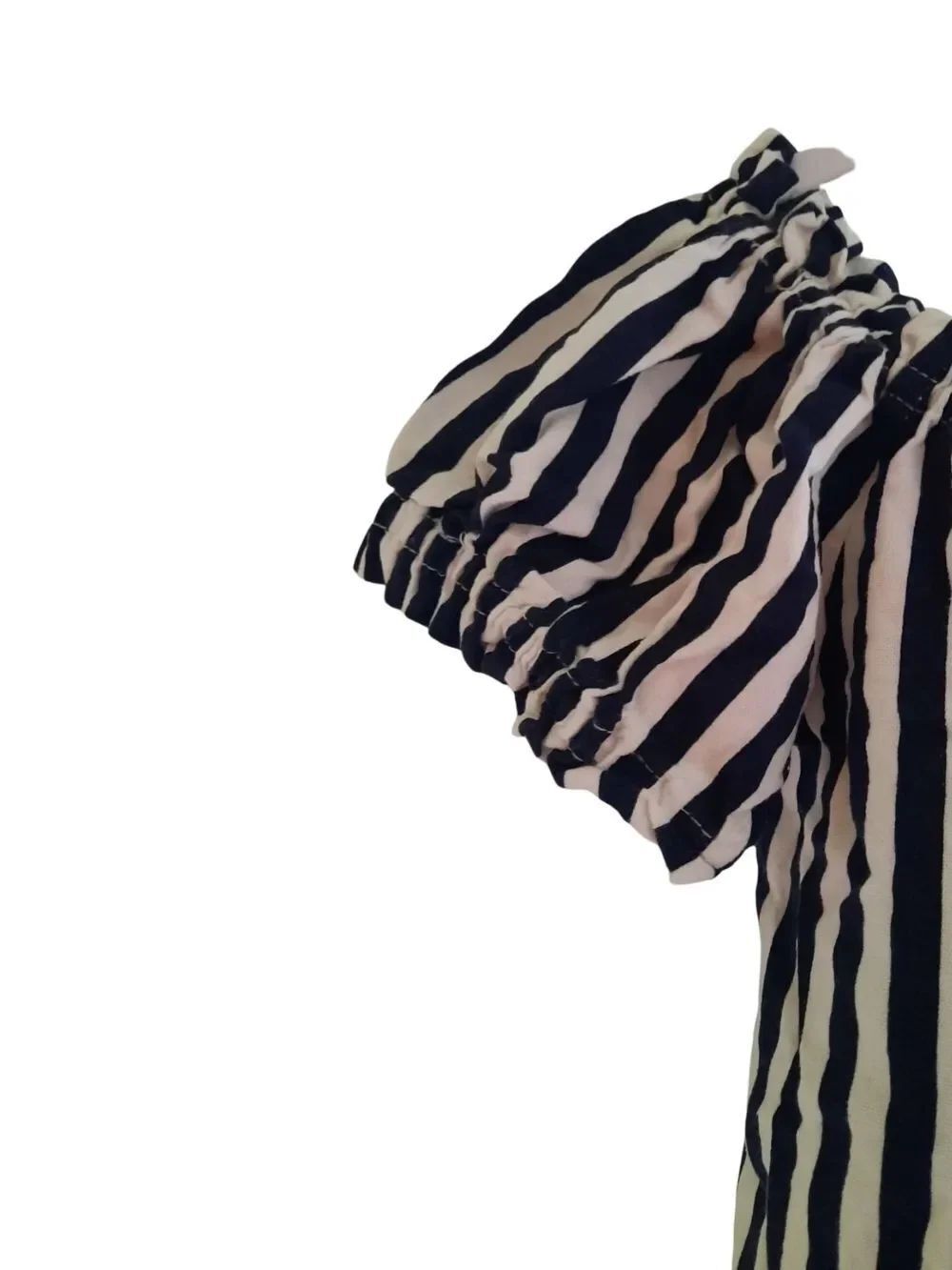 Vero Moda Black & White Striped Off-Shoulder Tunic - Picture 3 of 4